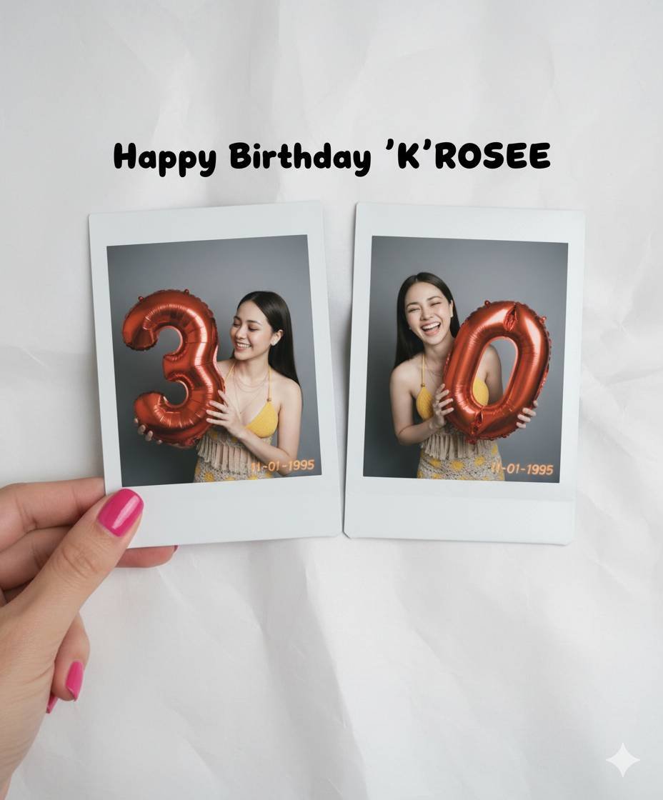 AI Generated Image - Create a close-up shot of two Polaroid photos laid...