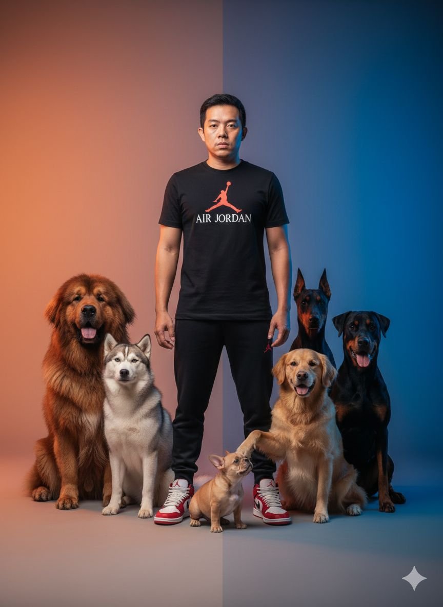 AI Generated Image - A powerful cinematic portrait of a confident young...